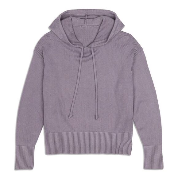 Lululemon Double Knit Sweater Hoodie Dusky Lavender W3EIES Size Medium/Large EUC - Picture 2 of 10
